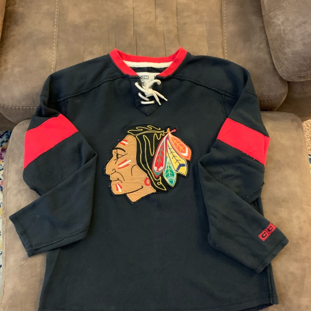 Blackhawks lace up sweater By CCM